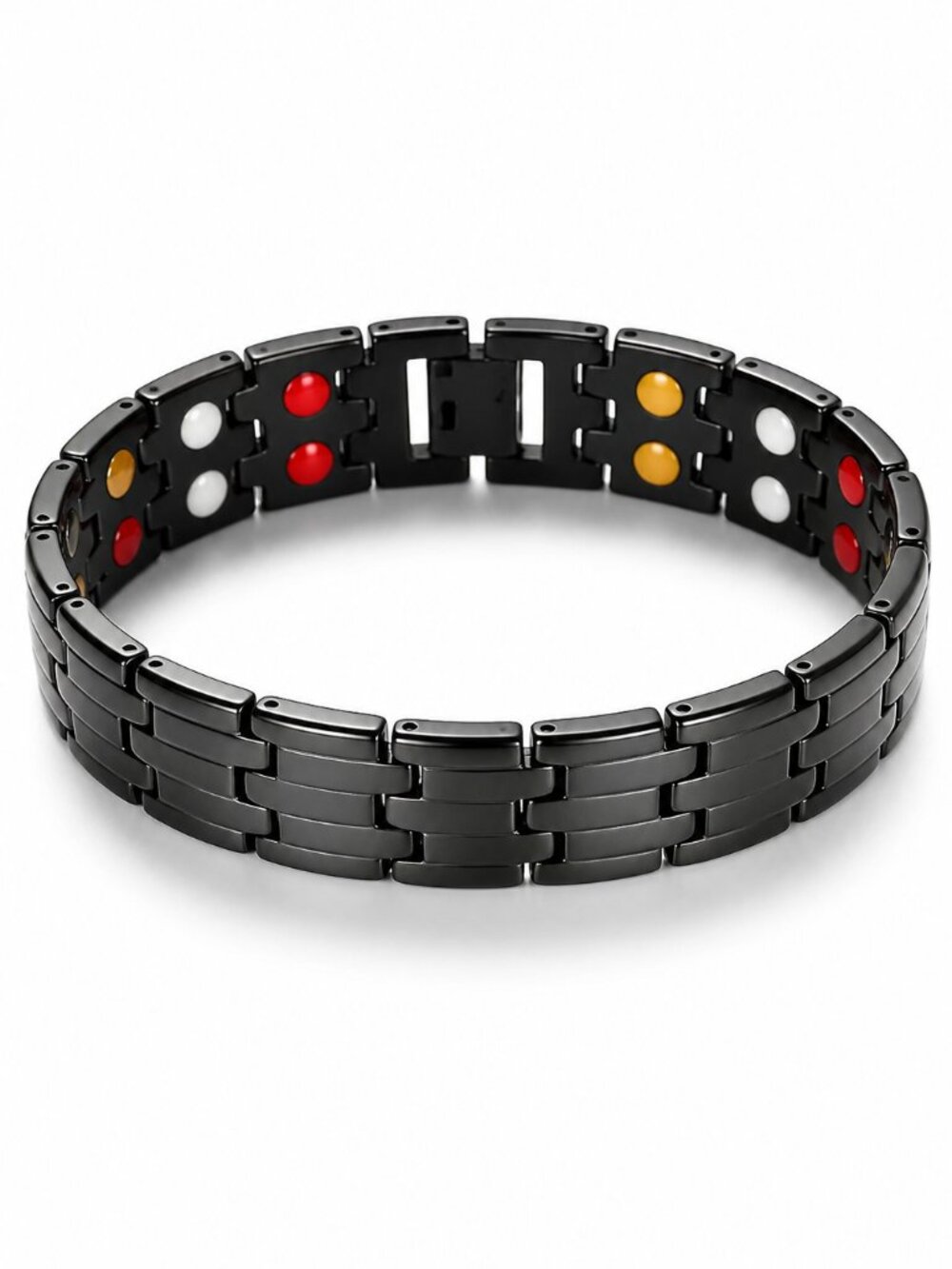 Titanium Magnetic Bracelet 8" – 30-Stone Multi‑Circuit FIR + Germanium + EMF -T4